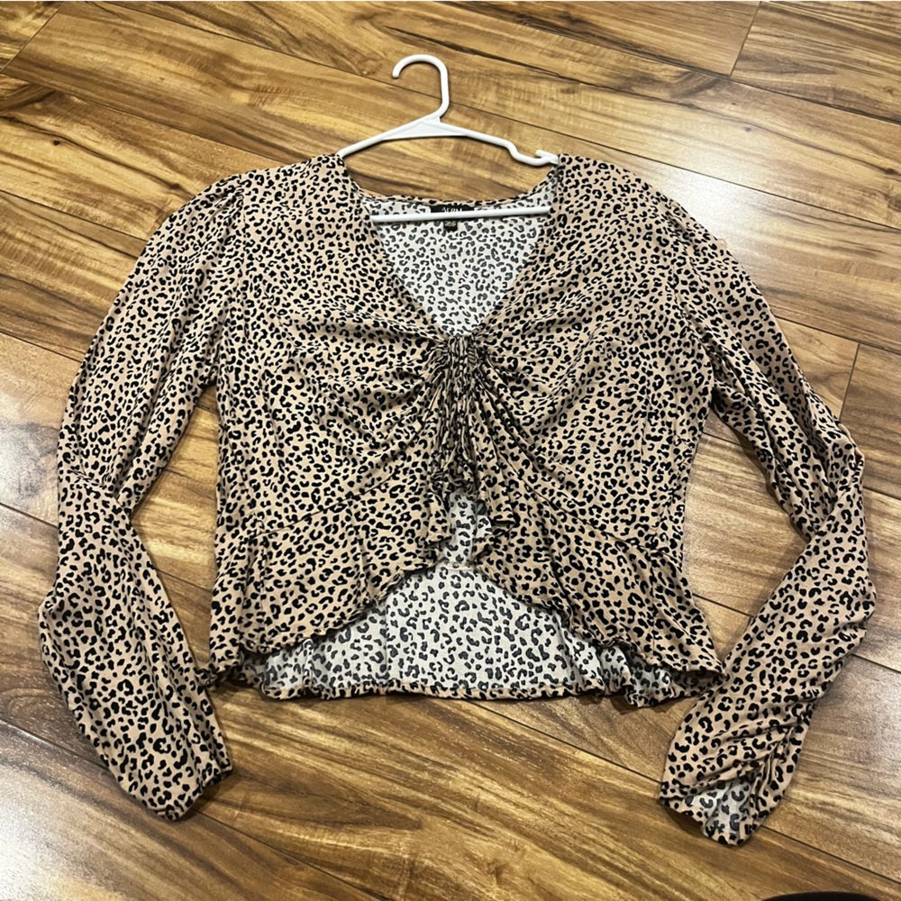 AFRM Leopard Print Blouse